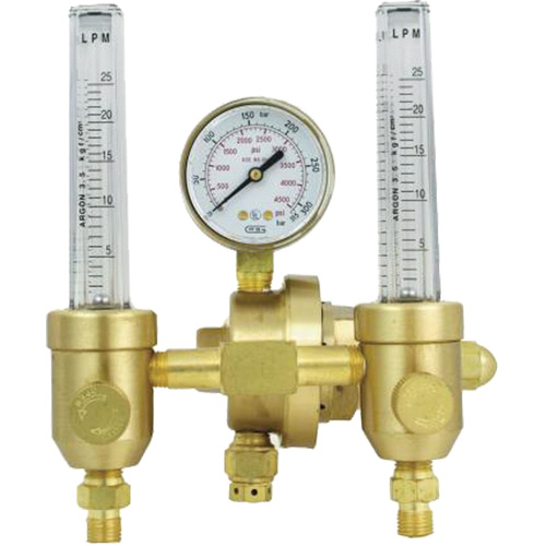 Dual Flowmeter Regulator, Argon/Carbon Dioxide, CGA580 Inlet - Gentec 196AR-60