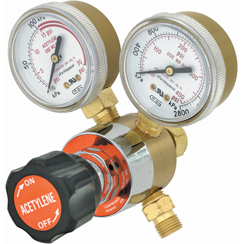Light-Duty Single Stage Regulator, Oxygen, CGA540 Rear Inlet - Gentec 210X-80-A