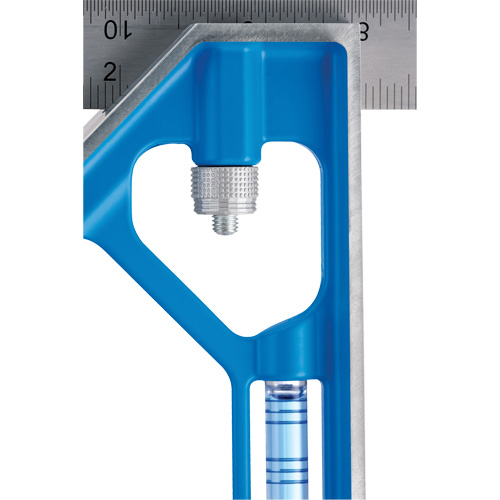 True Blue&reg; Combination Square, 12" L, 1/16" Graduations, Steel, Plain - Empire Level E250