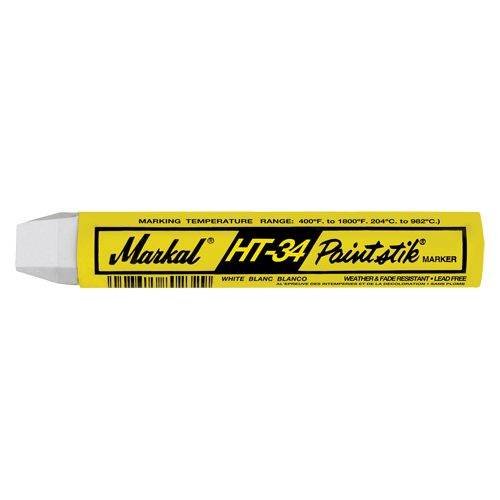 B&acirc;ton de peinture HT-34 Paintstik, B&acirc;ton plein, Blanc - Markal 084710