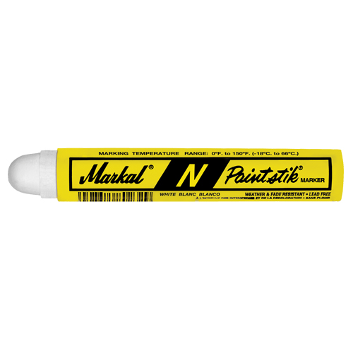 N Paintstik&reg; Paint Marker, Solid Stick, White - Markal 082120