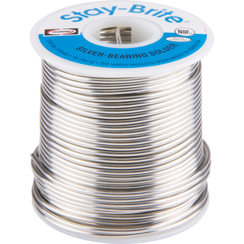 M&eacute;taux d'apport Stay-Brite, Sans plomb, 96 % d'&eacute;tain, 4 % d'argent, &acirc;me Plein, dia. 0,0625" - The Harris Products Group SB31
