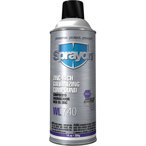 WL740 Zinc-Rich Galvanizing Compound, Aerosol Can - Sprayon SC0740000