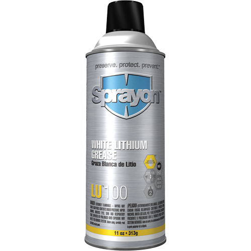 LU100 Lithium Grease, Aerosol Can - Sprayon SC0100000