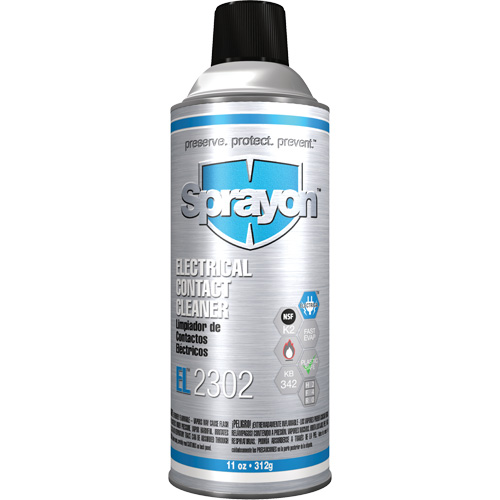 Nettoyant pour contacts &eacute;lectriques EL2302, Canette a&eacute;rosol - Sprayon SC2302000