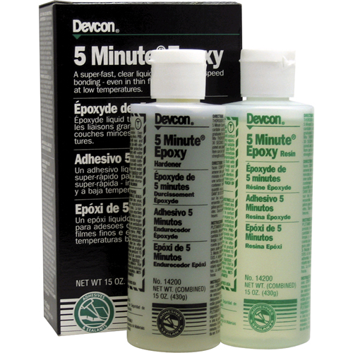 5-Minute Adhesive, 444 ml, Bottle, Two-Part, Clear - Devcon 14200