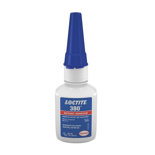 Black Max 380 Toughened Adhesive, Black, Bottle, 1 oz. - Loctite 135423