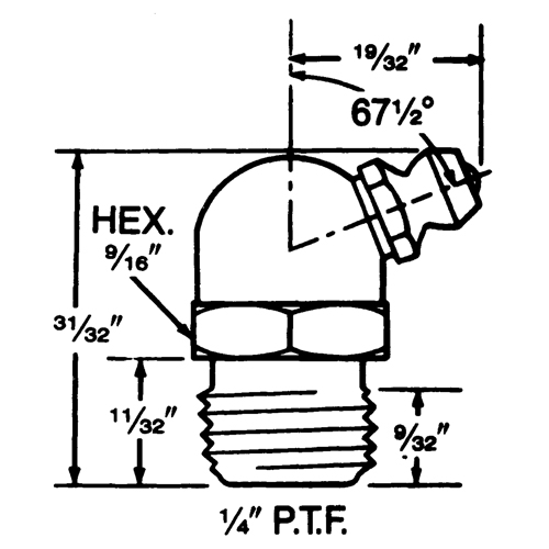 Raccord, Filetage de 1/4" - Alemite 1629-B