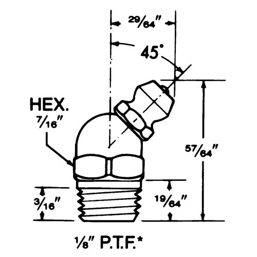 Raccord, Filetage de 1/8" - Alemite 1688-B