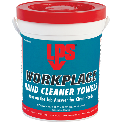 Workplace Hand Cleaner Towels, 72 Wipes, 10-1/2" x 12-1/4" - LPS 09200