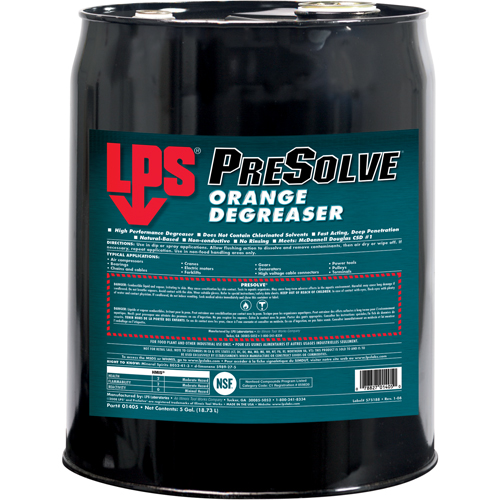 PreSolve&reg; Orange Degreaser, Pail - LPS C01405