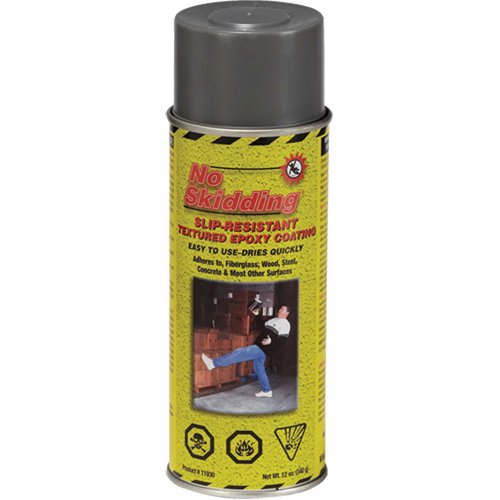 Rev&ecirc;tement de plancher antid&eacute;rapant No Skidding, 12 oz, &eacute;poxy, Textur&eacute;, Gris -  