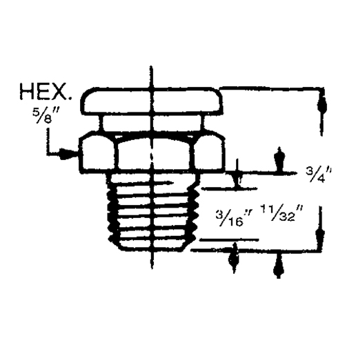 Standard Button Head Fitting, 1/8" PTF Thread - Alemite A1184