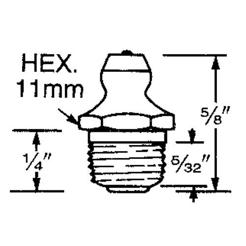 Fitting, 10 mm Thread - Alemite 2109