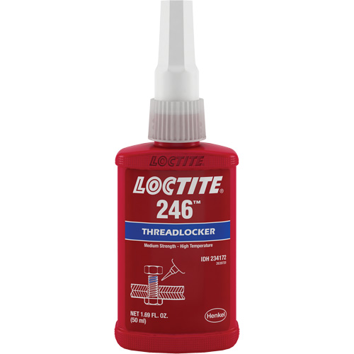 Compos&eacute; de blocage 246 temp&eacute;rature &eacute;lev&eacute;e, Bleu, Moyen, 10 ml, Bouteille - Loctite 196508