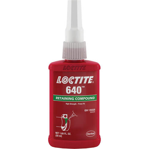 Retaining Compound 640 Medium Strength/High Temperature, 50 ml, Bottle, Green - Loctite 135520