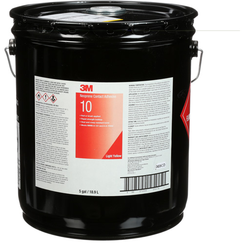 Ten Bond Contact Cement, Pail, 5 gal., Yellow - 3M 10-5GAL-NEU