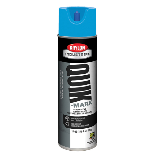 Peinture de marquage industrielle invers&eacute;e &agrave; base de solvant Quik-Mark, 17 oz, Canette a&eacute;rosol - Krylon Industrial A03722007