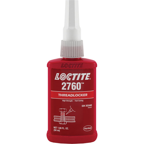 Threadlocker 2760 Instant Adhesive, Red, High, 50 ml, Bottle - Loctite 303440
