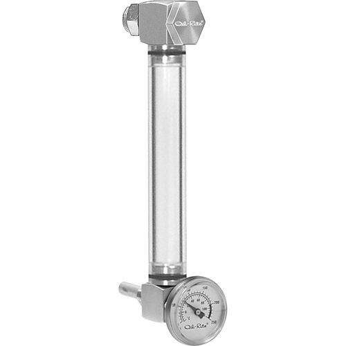 Round Nylon Liquid Level Gauge, Threaded, 5" L, 205°F (96.11° C) - Oil-Rite Corp B3642-20500BB1W