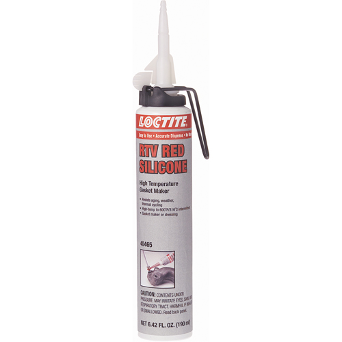 Superflex High Temp RTV Silicone Adhesive Sealant, Cartridge, Red - Loctite 743520