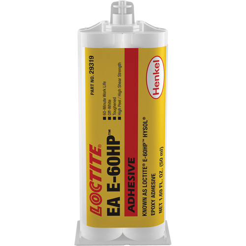 Adh&eacute;sif &eacute;poxyde E-60HP Hysol, 50 ml, Cartouche double, Deux composants, Blanc cass&eacute; - Loctite 237110