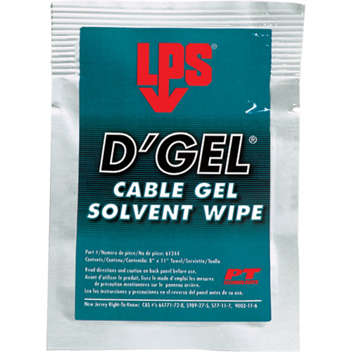 Solvant de gel D'Gel pour c&acirc;bles, Sachets - LPS 61244