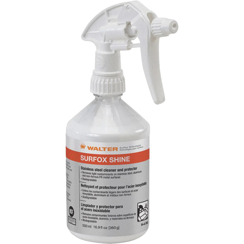 SURFOX Shine Stainless Steel Cleaner & Protector, 500 ml, Trigger Bottle - Walter Surface Technologies 54A093