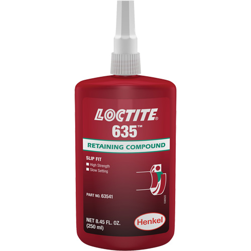 Compos&eacute; de retenue Loctite 635, 250 ml, Bouteille, Vert - Loctite 135517