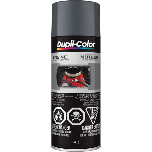 Engine Enamel Paint with Ceramic, Cast Iron Grey, High-Gloss, 12 oz., Aerosol Can - Dupli Color CDE1651
