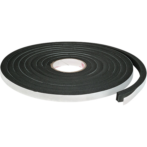 Ruban mousse un c&ocirc;t&eacute;, 3 m (10') lo x 3/8" la, 250 mils, Caoutchouc -  