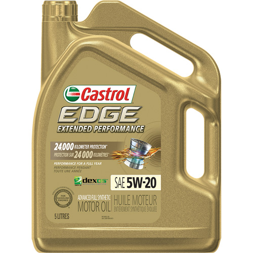 Huile pour moteur performance prolong&eacute;e 5W-20 Edge, 5 L, Cruche - Castrol 020653A
