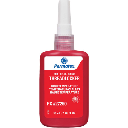High Temperature Threadlocker, Red, High, 50 ml, Bottle - Permatex 27250