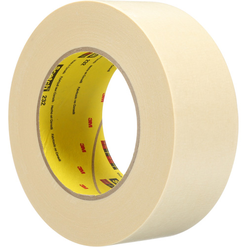 Scotch&reg; High-Performance Masking Tape 232, 48 mm (2") x 55 m (180'), Tan - 3M 232-48X55