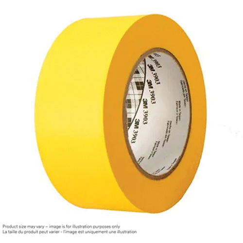 Ruban pour conduites en vinyle 3903, 76 mm (3") la x 45,75 m (150') lo, 6,5 mils, Jaune - 3M 3903-3X50-YLW