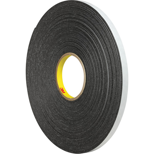 Ruban double face en mousse, 33 m (108') lo x 12,7 mm (1/2") la, 62 mils, Poly&eacute;thyl&egrave;ne - 3M 4466B-1/2X36
