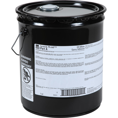 Scotch-Weld Adhesive, 5 gal., Pail, Two-Part, Off-White - 3M DP460-A-5GAL-WHT