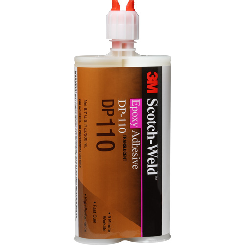 Adh&eacute;sif Scotch-Weld, 200 ml, Cartouche, Deux composants, Translucide - 3M DP110-200ML-CLR