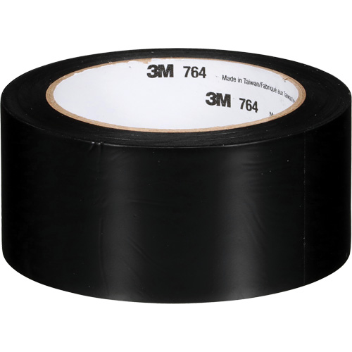 Ruban en vinyle pour travaux g&eacute;n&eacute;raux 764, 50,8 mm (2") la x 32,9 m (108') lo, 5 mils, Noir - 3M 764-2X36-BLK