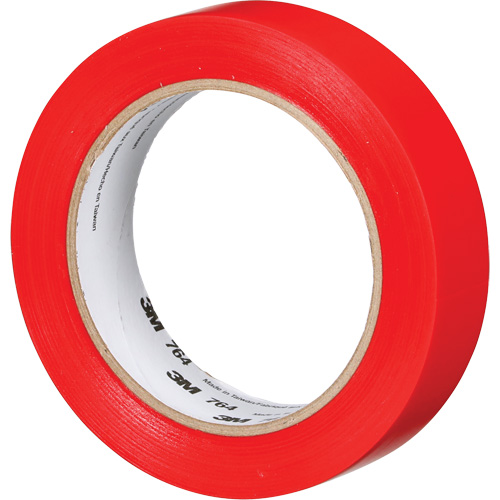 Ruban en vinyle pour travaux g&eacute;n&eacute;raux 764, 25,4 mm (1") la x 32,9 m (108') lo, 5 mils, Rouge - 3M 764-1X36-RED