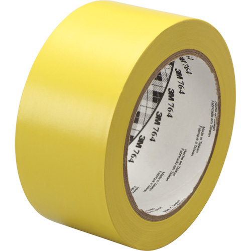 Ruban en vinyle pour travaux g&eacute;n&eacute;raux 764, 1245 mm (49") la x 32,9 m (108') lo, 5 mils, Jaune - 3M 764-50X36-YLW