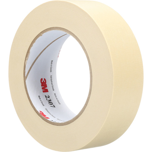 2307 Masking Tape, 36 mm (1-1/2") x 55 m (180'), Tan - 3M 2307-36X55