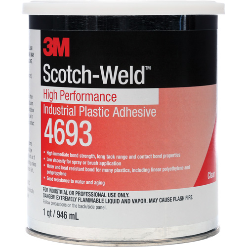 Scotch-Weld High-Performance Industrial Plastic Adhesive - 3M 4693-1QT
