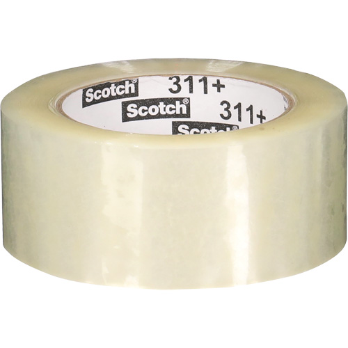 Scotch&reg; 311+ Box Sealing Tape, Acrylic Adhesive, 48 mm (1-22/25") x 100 m (328') - 3M 311+-48X100-CLR