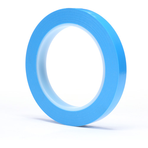 Scotch&reg; High-Temperature Fine Line Tape 4737S, 12 mm (1/2") x 33 m (108'), Blue - 3M 4737S-1/2X36