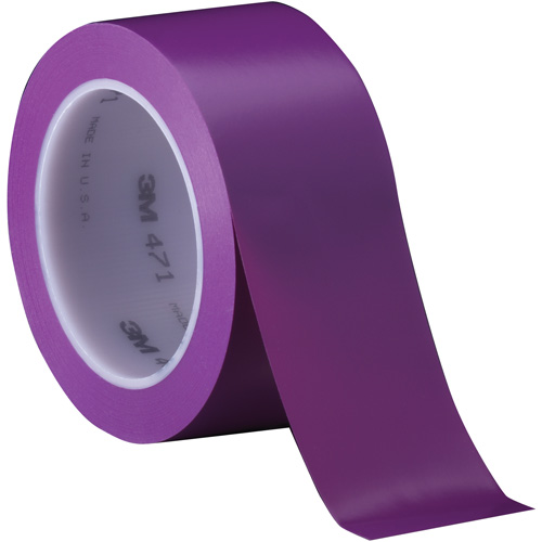 471 Vinyl Tape, 50.8 mm (2") W x 32.9 m (108') L, 5.2 mils, Purple - 3M 471-2X36-PUR