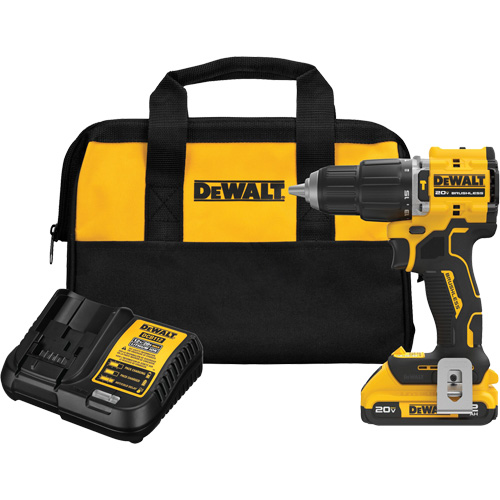 Ensemble de marteau perforateur sans fil et sans balai Atomic Compact Series, Mandrin 1/2", 20 V - DEWALT DCD799D1