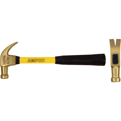 Marteau &agrave; panne fendue, Poids de la t&ecirc;te 0,75 lb, 14" lo - Ampco H-19FG