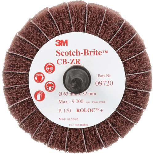 Disque combin&eacute; Scotch-Brite, 2-1/2" dia., Grain 120, Oxyde d'aluminium - 3M AB83660