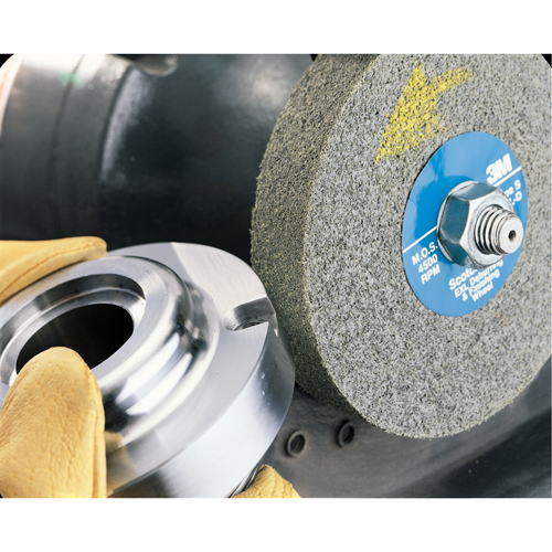 Scotch-Brite EXL Deburring Wheels, 6" x 1/2", 1" Arbor, Aluminum Oxide - 3M SB13616